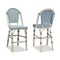 OPEN BOX I PURPLE LEAF French Counter Height Bar Height Stool Set of 2, Patio Bar Chairs with Back Rattan, French Bistro Set