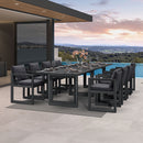 PURPLE LEAF Caesar Outdoor Dining Set Aluminum Luxury Patio Furniture Table and Chairs Set with Olifen Removable Thick Cushion and Pillow Patio Dining Sets for Garden Deck