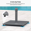 PURPLE LEAF 2/4/6 Set Semi-Auto Patio Table Umbrellas with Base for Outdoor Commercial