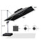 PURPLE LEAF Large Square Patio Cantilever Umbrella With Base for Garden Pool Porch