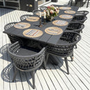 PURPLE LEAF Outdoor Dining Set Rattan Dining Chairs and Table for Garden Patio