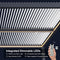 PURPLE LEAF Louvered Pergola Grey Outdoor Aluminum Pergola with Strip Lights Adjustable Gazebo for Patio Deck Garden