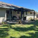 PURPLE LEAF Caesar Outdoor Louvered Pergola Patio Sun Shade Shelter with Adjustable Hardtop Patio Pergola Grey