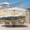 PURPLE LEAF Patio Market Umbrella Aluminum Outdoor Table Umbrella with Wood Color