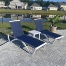PURPLE LEAF Patio Chaise Lounge Chair Outside Aluminum Plastic Stackable Tanning Chairs for Pool Sunbathing Beach Deck Outdoor Lounger