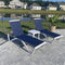 PURPLE LEAF Patio Chaise Lounge Chair Outside Aluminum Plastic Stackable Tanning Chairs for Pool Sunbathing Beach Deck Outdoor Lounger
