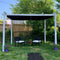 PURPLE LEAF Outdoor Retractable Pergola with Sun Shade Canopy Cover White Patio Metal Shelter for Garden Pavilion Grill Gazebo Grape Trellis Pergola