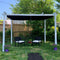 PURPLE LEAF Outdoor Retractable Pergola Aluminum White Pergola with Sun Shade Canopy Patio Modern Shelter for Garden Yard Deck