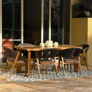 PURPLE LEAF 7 / 9 / 11 pcs Outdoor Dining Set Patio Dining Furniture for Lawn Backyard Deck Brown