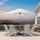 PURPLE LEAF Patio Market Umbrella Aluminum Outdoor Table Umbrella with Wood Color