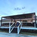 PURPLE LEAF Athena Outdoor Louvered Pergola Adjustable Metal Roof Bronze Hardtop Gazebo Patio Pavilion