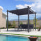 PURPLE LEAF Patio Retractable Pergola with Shade Canopy Modern Grill Gazebo Metal Shelter Pavilion for Porch Deck Garden Backyard Outdoor Pergola, Navy Blue