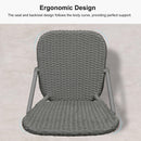 Clearance-PURPLE LEAF Outdoor Woven Bar Stools Set of 2, Aluminum Frame Counter Stools, for Pool Garden