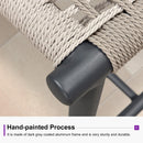 PURPLE LEAF Bar Stools Set of 2 with Back Aluminum Patio Counter Height Stools for Pool Lawn Kitchen All Weather Wicker Outdoor Bar Chairs