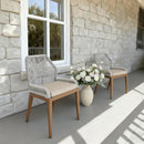 PURPLE LEAF 2 Pieces  Sunbrella Patio Dining Chairs with All-Weather Wicker Back and Comfortable Cushions for Deck, Garden, Kitchen