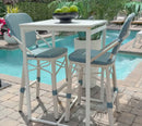 Clearance-PURPLE LEAF Outdoor Woven Bar Stools Set of 2, Aluminum Frame Counter Stools, for Pool Garden