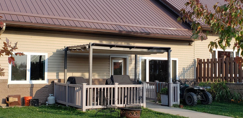 PURPLE LEAF Outdoor Retractable Pergola with Sun Shade Canopy Patio Aluminum Pergola for Garden