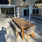 PURPLE LEAF 7/9/11 Pieces Dining Set Patio Metal Rectangular Table and Wicker Rattan Chairs