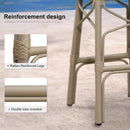 Clearance-PURPLE LEAF Outdoor Woven Bar Stools Set of 2, Aluminum Frame Counter Stools, for Pool Garden