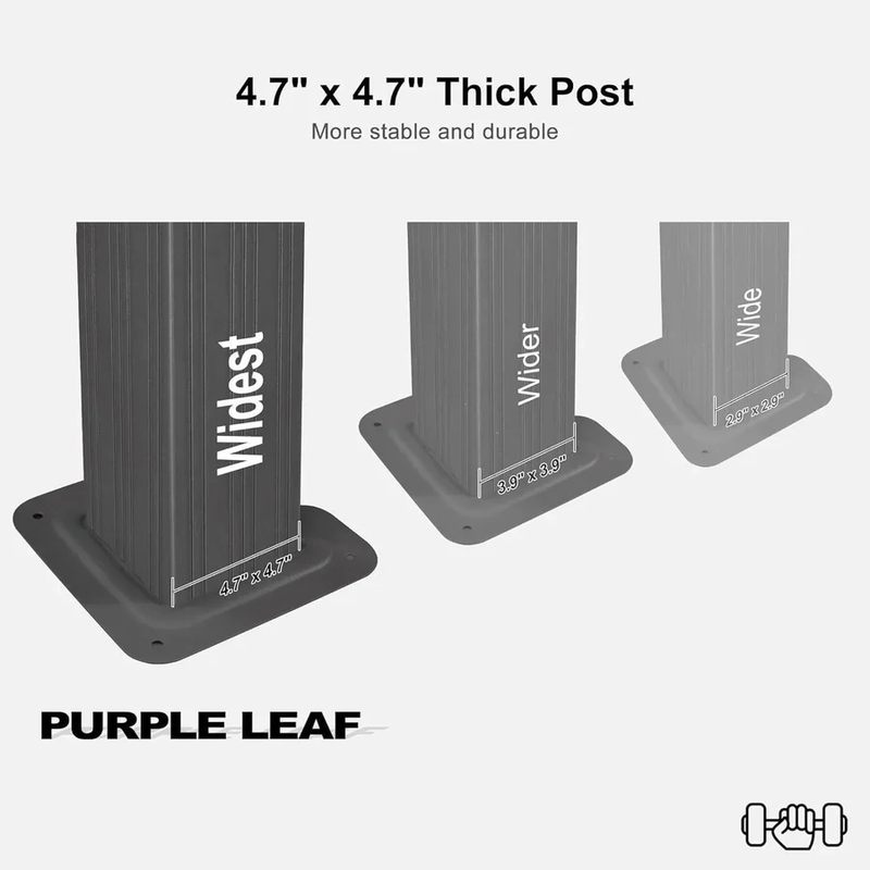 PURPLE LEAF 13' x 20' Patio Gazebo for Backyard Hardtop Galvanized Steel Roof Awning