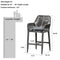 PURPLE LEAF Modern Bar Stools Set of 2, Aluminum Bar Stool with Cushion for Indoor and Outdoor, Kitchen Island