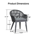 PURPLE LEAF 2 Pieces Patio Dining Chairs Set outdoor wicker dining chairs with Cushions for Garden Kitchen