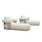 PURPLE LEAF Outdoor Chaise Lounge  Modern Luxury Aluminum Lounger Daybed with Olefin Lumbar Pillow and Armrest for Patio Poolside Beach Sunbathing Deck