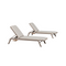 PURPLE LEAF Patio Chaise Lounge Outdoor Set of 2 with Cushion Aluminum Tanning Chair Lounge Adjustable Reclining Set