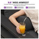 PURPLE LEAF Chaise Lounge Chair Modern Upholstered Outdoor Daybed with Armrest and Lumbar Pillow for Patio Poolside Sunbathing Deck