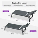 PURPLE LEAF Outdoor Lounge Chair Patio Chaise Pool Lounger Aluminum Frame with Side Table and Wheels for Outside Sunbathing Tanning Recliner Including Pillows