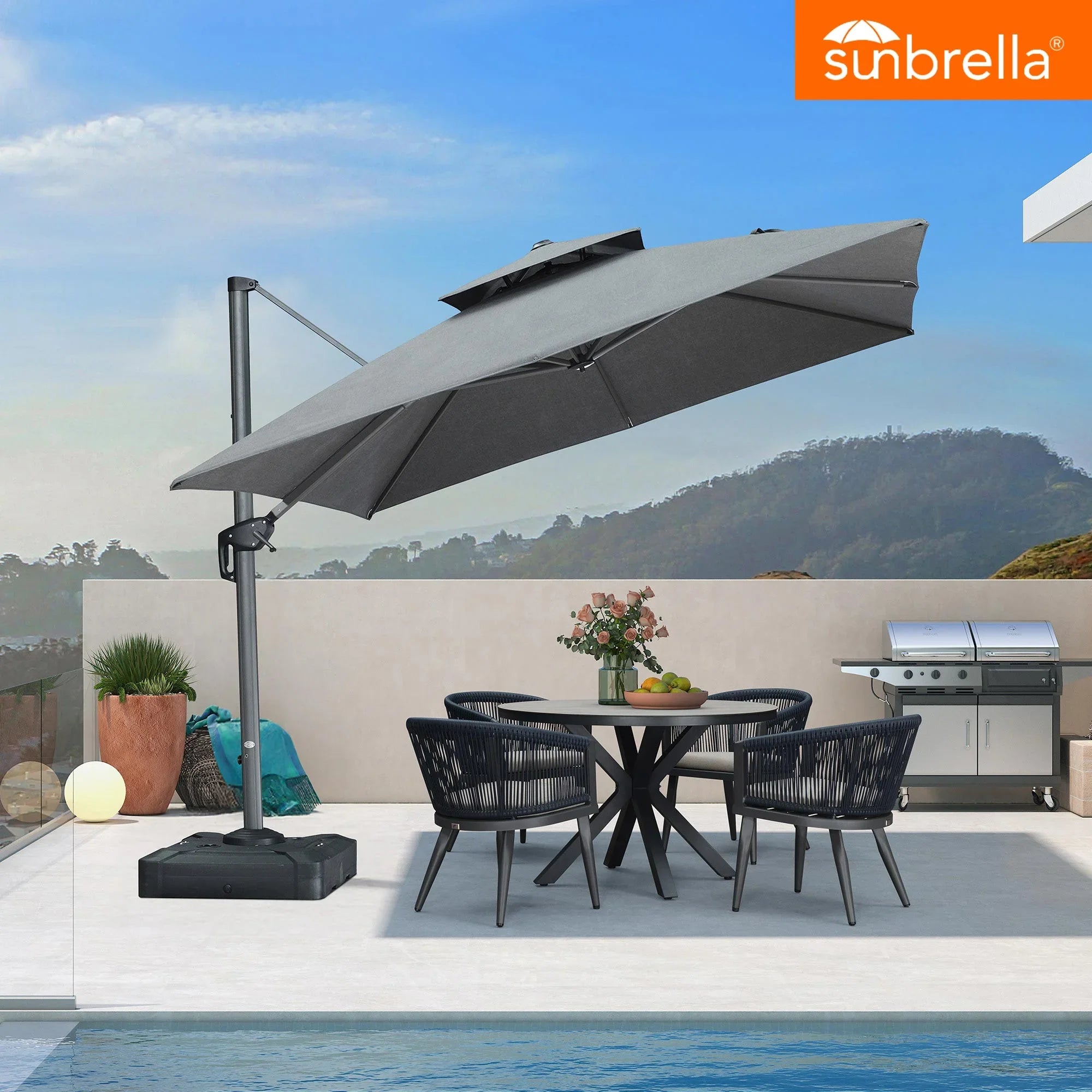Sunbrella Cantilever Umbrella 360° Tilt