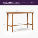 PURPLE LEAF Outdoor Bar Table Patio Dining Table Coffee Kitchen Breakfast Bistro Pub Bar Table for Patio Poolside