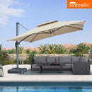 Clearance - PURPLE LEAF OPEN BOX SUNBRELLA Cantilever Umbrella Grey Aluminum Patio Umbrella