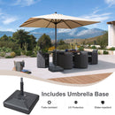 PURPLE LEAF Aluminum Patio Table Umbrella Heavy Duty Market Umbrella with Base