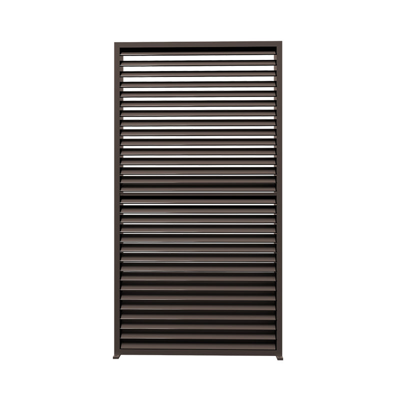 PURPLE LEAF Louvered Pergola Accessory Aluminum Louver Grille for Optimal Privacy, Sunlight Control Side Fixed Shutter Wall, for Bronze Pergola Not Included