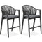 PURPLE LEAF Putdoor Bar Stools Set of 2 – Counter Stools Bar Stools with Aluminum Frame & Backrest for Patio, Kitchen Island & Bistro Stools