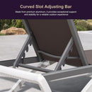 PURPLE LEAF Patio Chaise Lounge Chair Outside Aluminum Plastic Stackable Tanning Chairs for Pool Sunbathing Beach Deck Outdoor Lounger