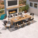 PURPLE LEAF 7 / 9 / 11 pcs Outdoor Dining Set Patio Dining Furniture for Lawn Backyard Deck Brown