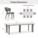 PURPLE LEAF 7 / 9 / 11 pcs Outdoor Dining Set Patio Dining Furniture for Lawn Backyard Deck Brown