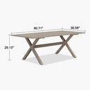 PURPLE LEAF Outdoor Dining Table Sleek Aluminum Frame Modern Outdoor Table for Deck Backyard Dining Gatherings