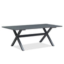 PURPLE LEAF Outdoor Dining Table Sleek Aluminum Frame Modern Outdoor Table for Deck Backyard Dining Gatherings