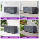 PURPLE LEAF Outdoor Deck Box Waterproof Storage Box Container with Lid Deck Organization for Patio Cushions Side Table Pool Accessories Garden Tools