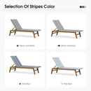 PURPLE LEAF Pool Oversized Lounge Chairs Rattan Aluminium Patio Chaise Lounge Outdoor Adjustable Recliner Finish Loungers Woven PE Sun Chairs for Poolside Deck Beach