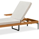 PURPLE LEAF Outdoor Chaise Lounge Patio Lounge Chair Recliner with Side Table and Cushion for Poolside Balcony Backyard