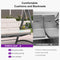PURPLE LEAF Outdoor Deluxe Modern Swing Chairs with PVC Canopy, Swing for Patio Gadern Porch, Solar LED Light and Cushions Included