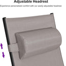 PURPLE LEAF Patio Chaise Lounge Set Outdoor Beach Pool Sunbathing Lawn Lounger Recliner Chair Outside Chairs with Side Table Included