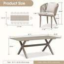 PURPLE LEAF Patio Dining Sets Aluminum Frame and Handwoven Wicker Chairs Set for Garden Deck, Cushions and Pillows included