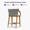 PURPLE LEAF Outdoor Bar Stool Set of 2 Aluminum Frame Bar Chair with Cushion and Back Kitchen Island Bar Stools