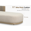 PURPLE LEAF Outdoor Chaise Lounge with 11'' Plush Cushion
