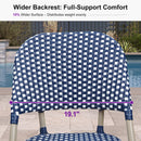 PURPLE LEAF Outdoor Bar Height Stools Set of 2 French Country Patio Rattan Bar Stool Chairs Outdoor Armless Barstools for Porch Garden Indoor Kitchen